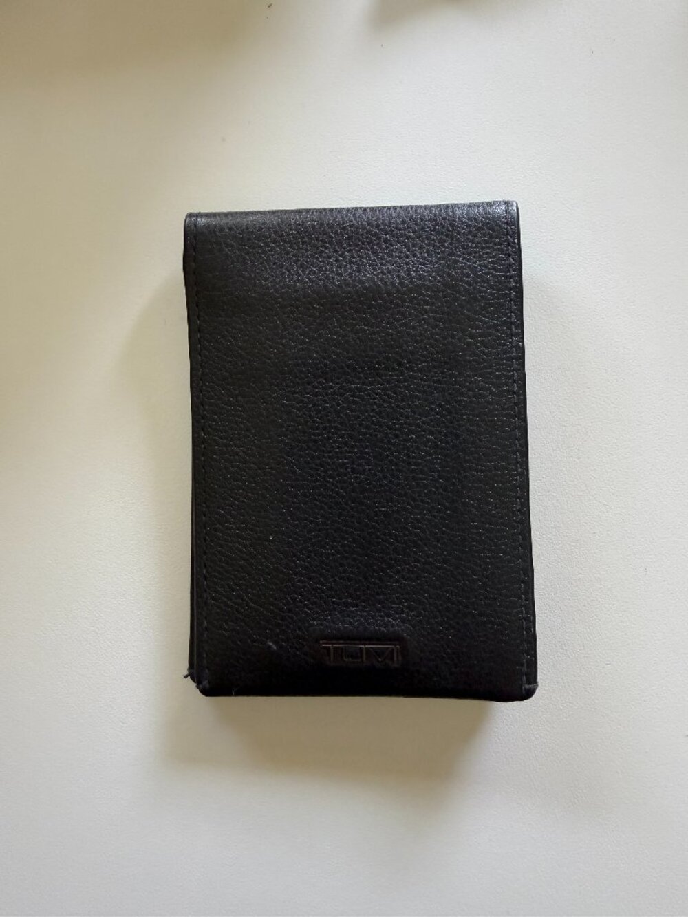 TUMI Nassau Black Leather Bifold Wallet